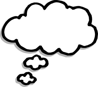 Thinking cloud clip art