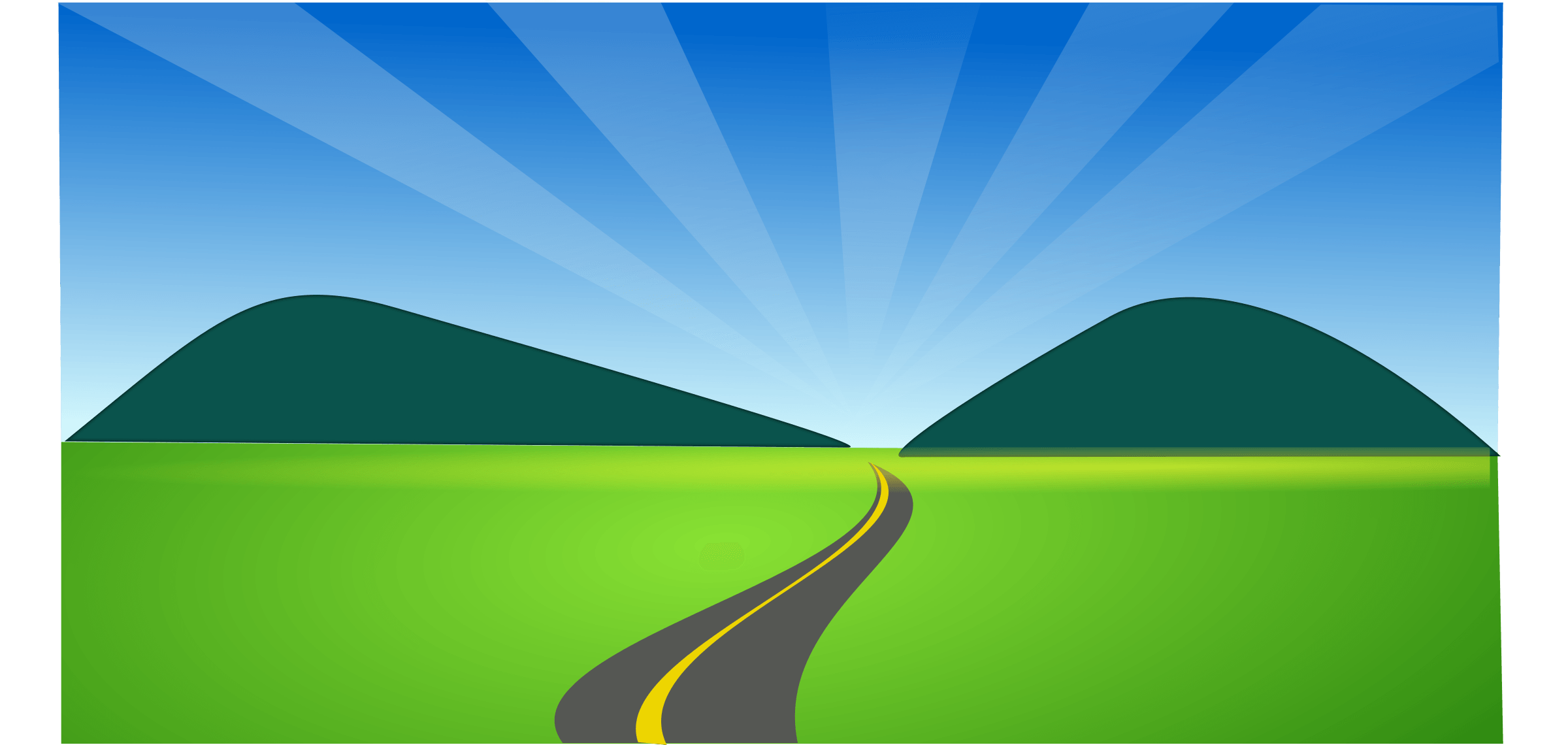Country Road Clipart
