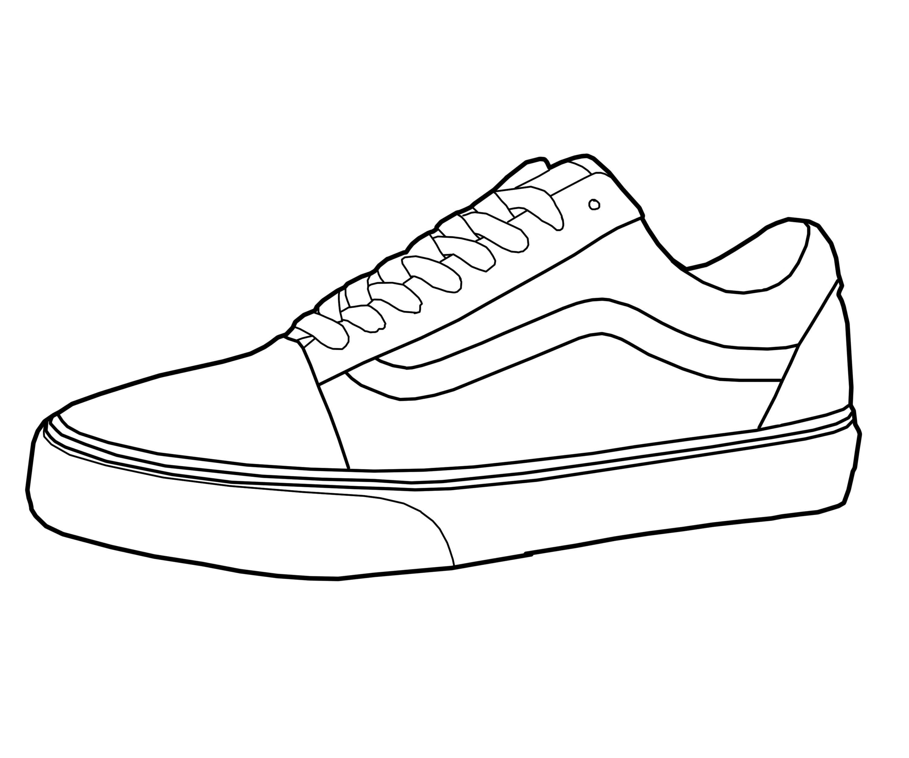to draw vans shoes 
