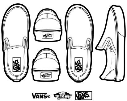 vans shoe design template