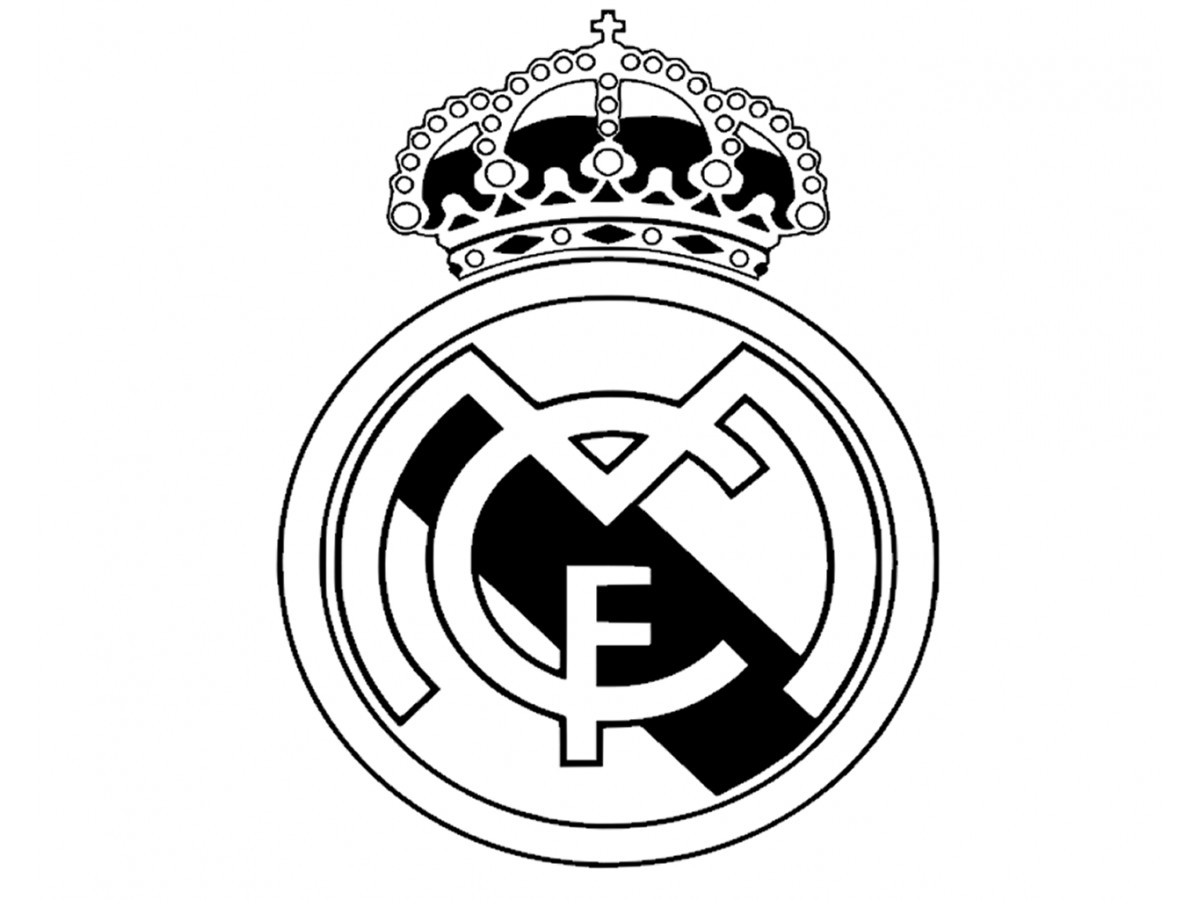 Real madrid logo 512 white black
