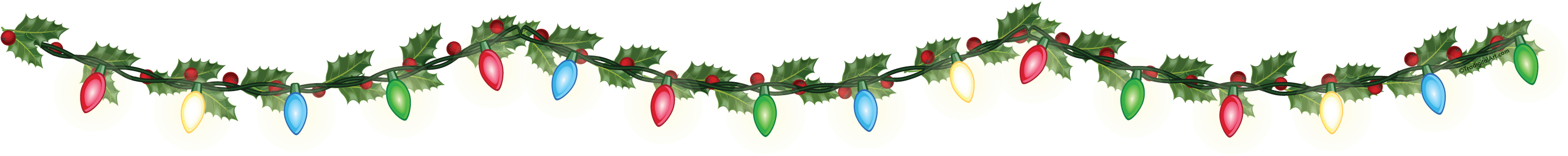 Free Christmas Lights Border Transparent, Download Free Christmas