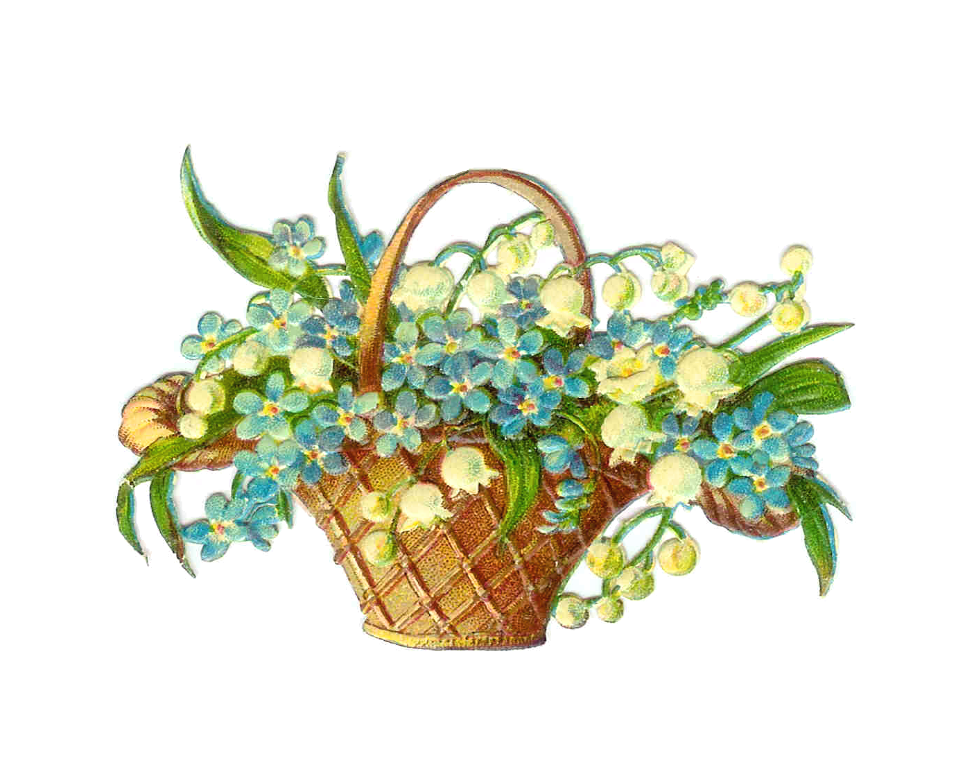 Clip Arts Related To : basket of flowers happy birthday. view all Easter Fl...