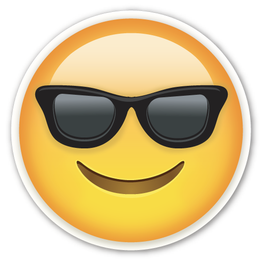 Smiling Face with Sunglasses Cool Emoji PNG 
