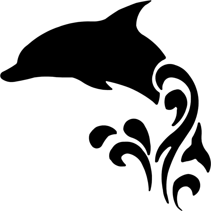 Tribal Dolphin Tattoo Design | Cricut/Cameo | Clipart library