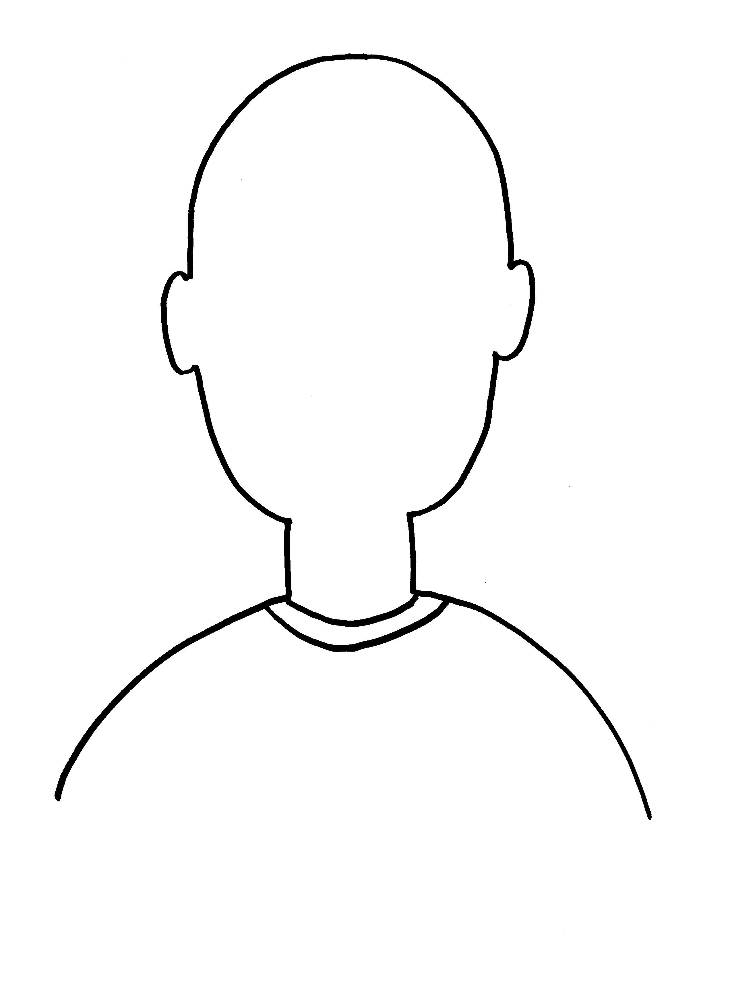 Blank Head Template - Clipart library