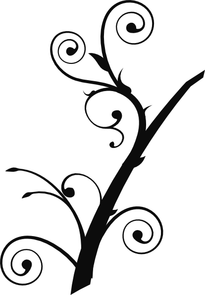 Twisted Branch 2 clip art - vector clip art online, royalty free 