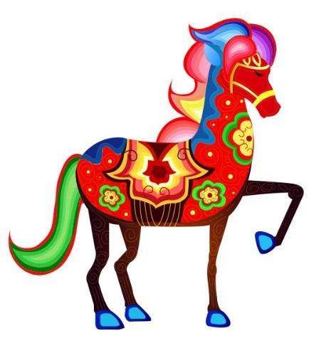 Free Colorful Horse Illustration Vector ? TitanUI