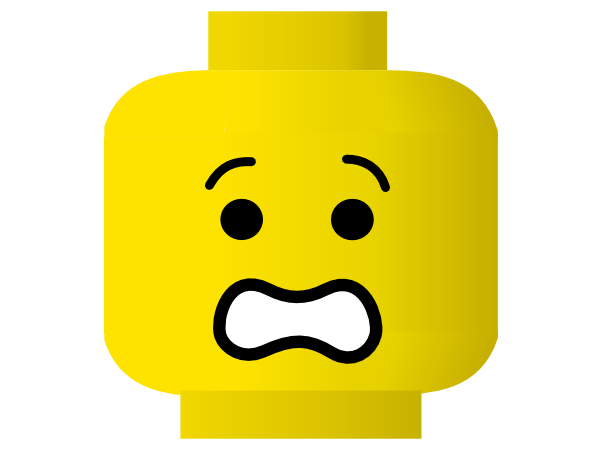 Lego Smiley Scared clip art Free Vector 