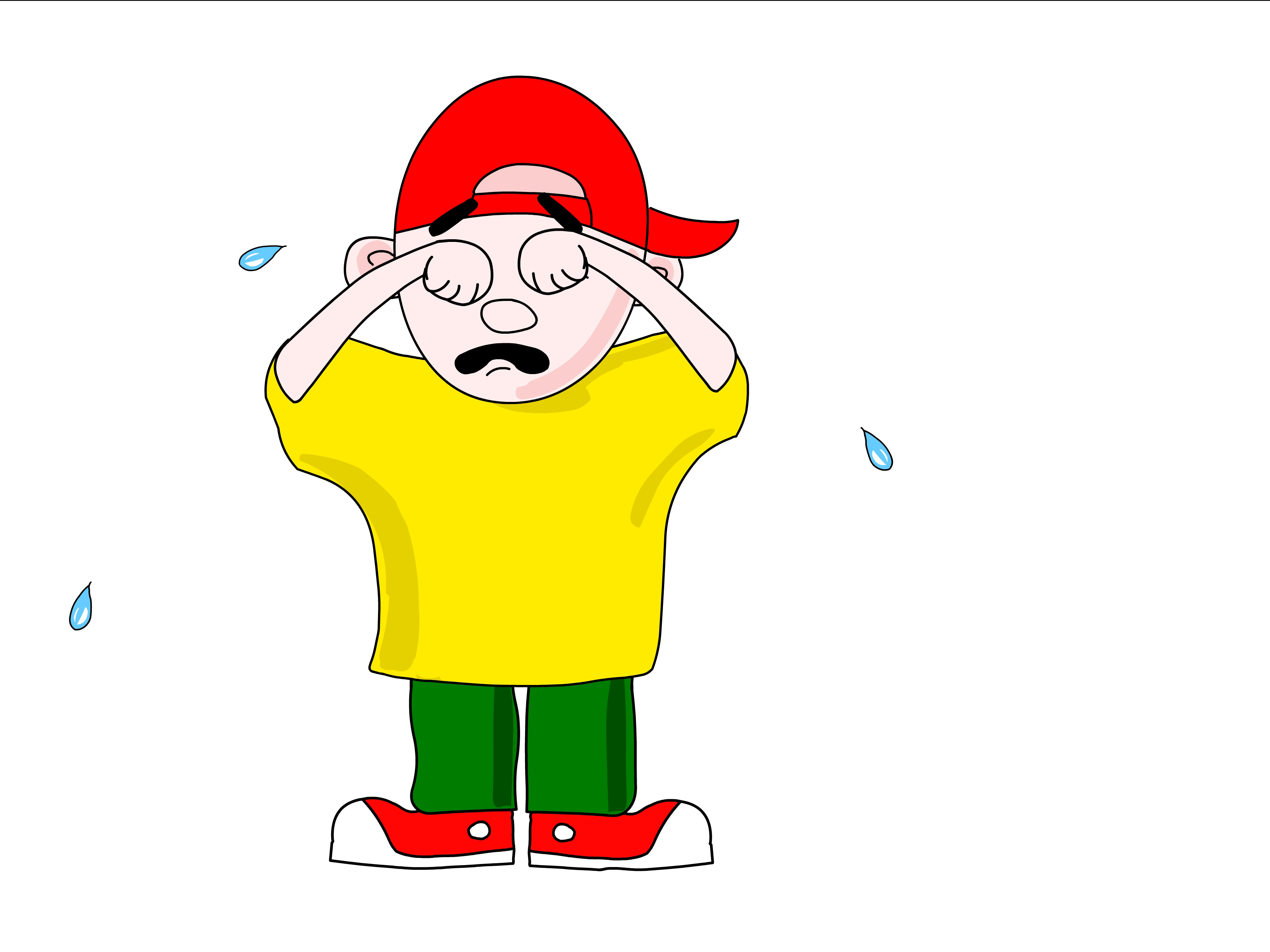 Boy Crying Cartoon 