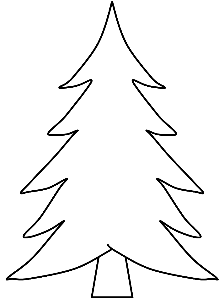 blank christmas tree coloring page | coloring pages for kids 