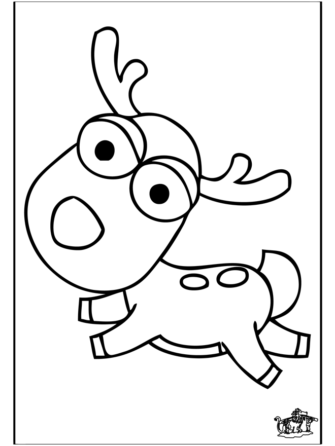 Reindeer - Coloring pages Christmas