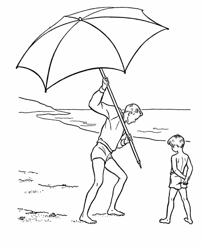 Free Beach Umbrella Coloring Page Download Free Clip Art Free