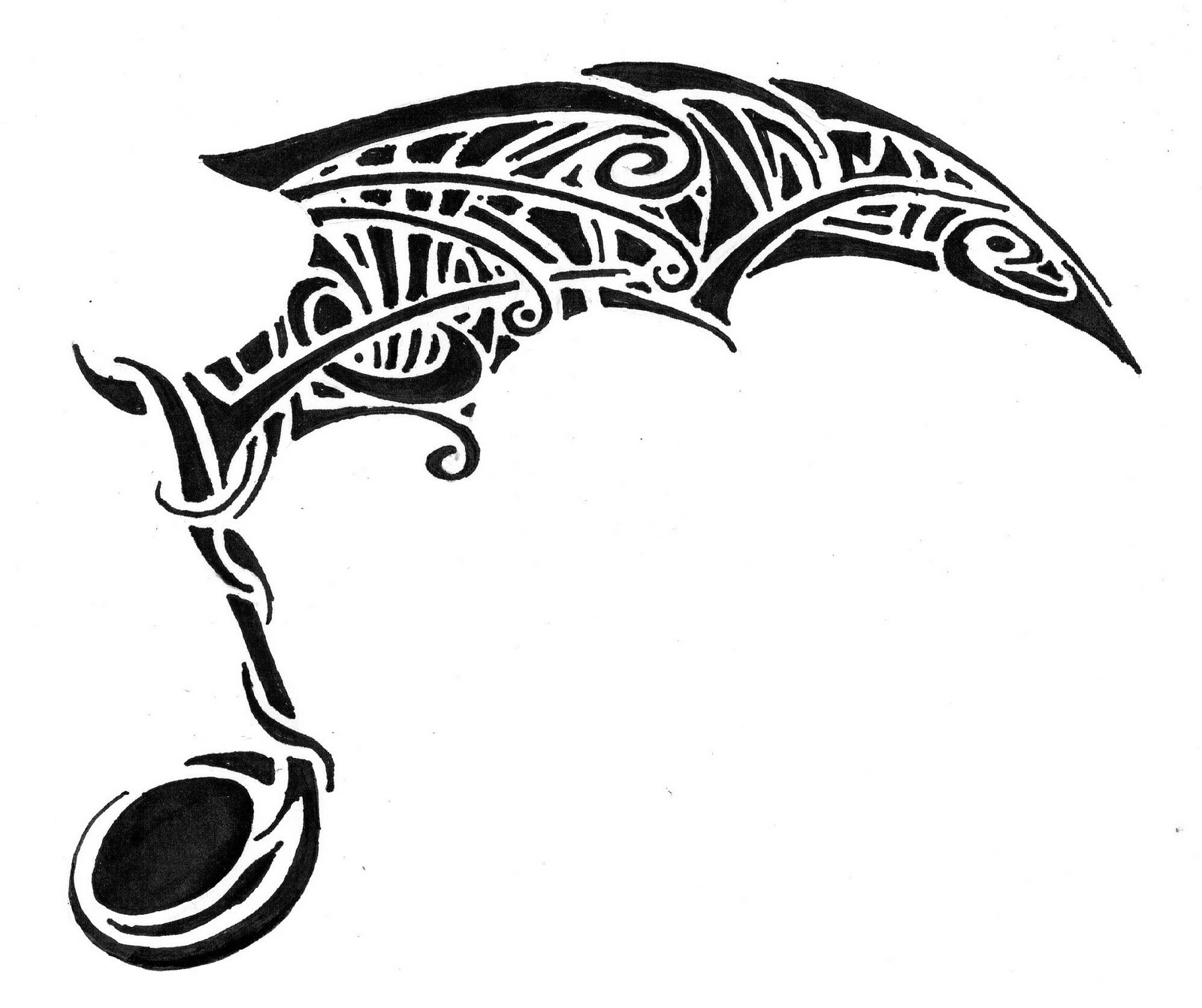 tribal music note tattoo - Clip Art Library