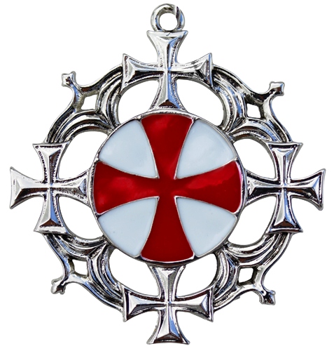 Talisman Knights Templar Maltese Solar Cross Occult Magick Pewter 