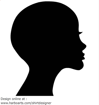 Bold woman Face silhouette � Vector Graphic | Online Design 