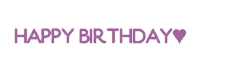 Pink And Purple Birthday Party Png Stroke Calligraphy