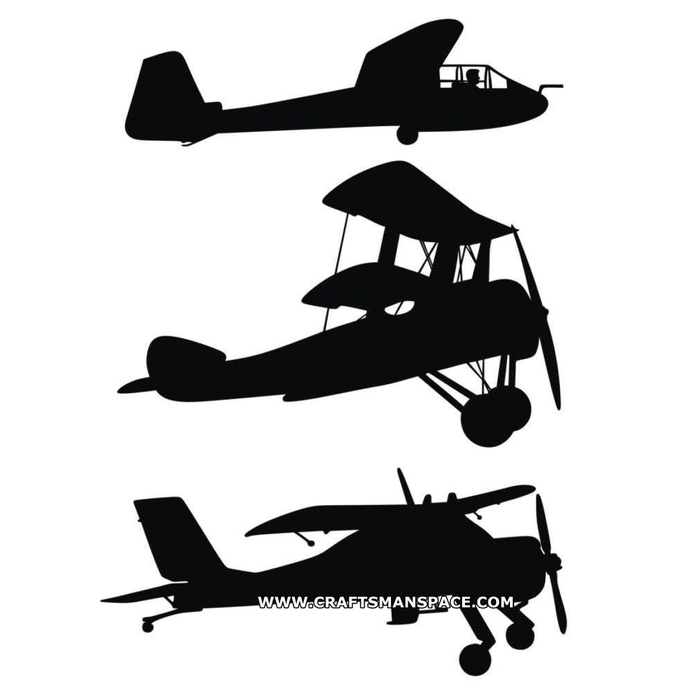 Airplane silhouettes