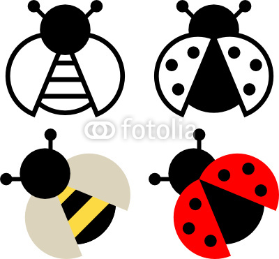 bees and ladybugs Stock image and royalty-free vector files on 