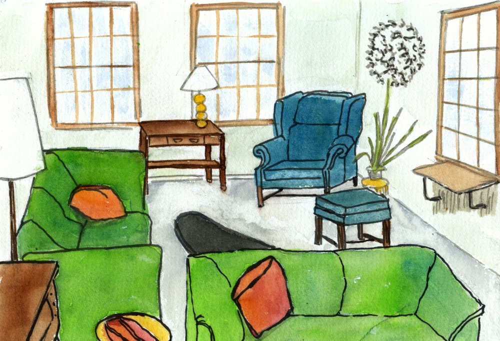 Cartoon Living Room Background | Houses | Home Image Area
