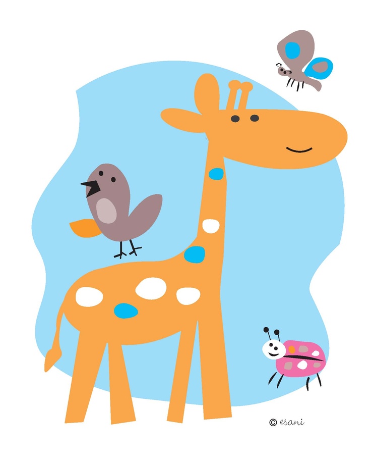 Jerry Giraffe | Illustrations - Esani | Clipart library