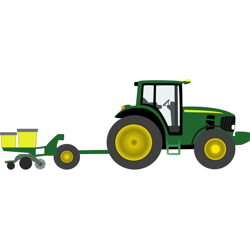 Clipart - Farm tractor with planter