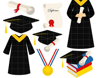 Popular items for graduation clipart 
