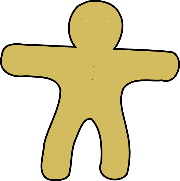 Gingerbread Man clip art - vector clip art online, royalty free 