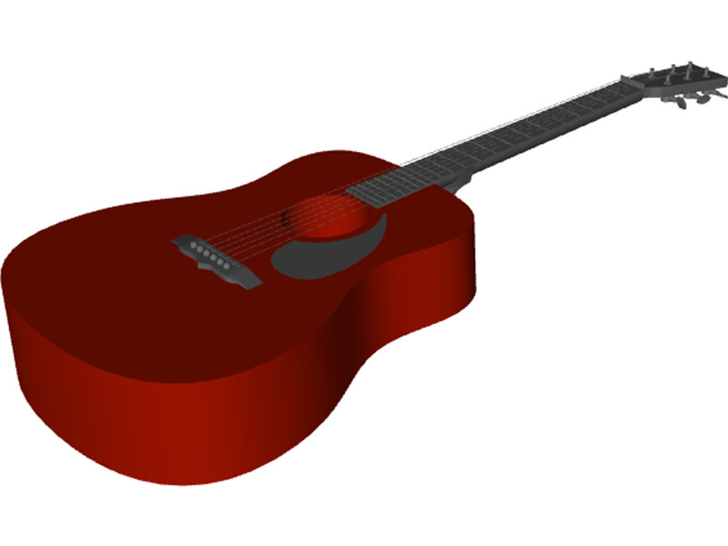 Guitar 3D Model Download | 3D CAD Browser