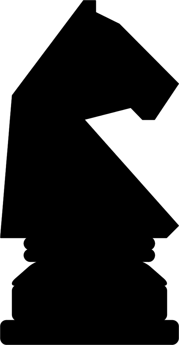 black chess knight - vector Clip Art