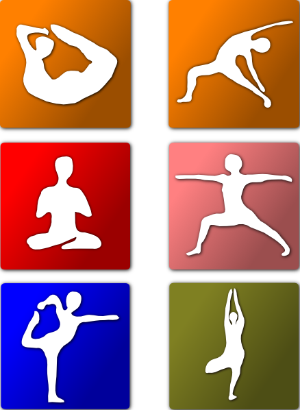 Yoga Positions clip art - vector clip art online, royalty free 