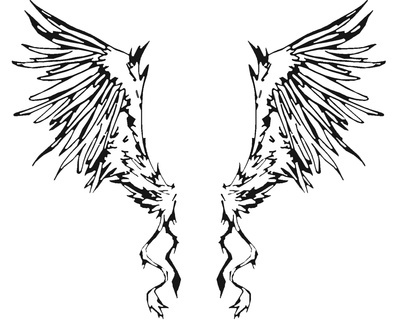 Devil Wings Tattoo Design Outline Drawing | Just Free Image Download