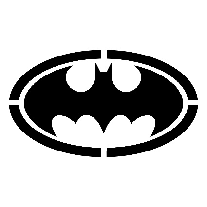 Batman symbol stencil template | Stencil Joy | Clipart library