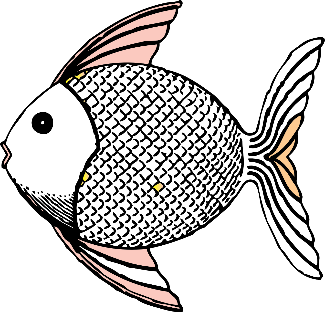 Images For  Black And White Fish Clip Art