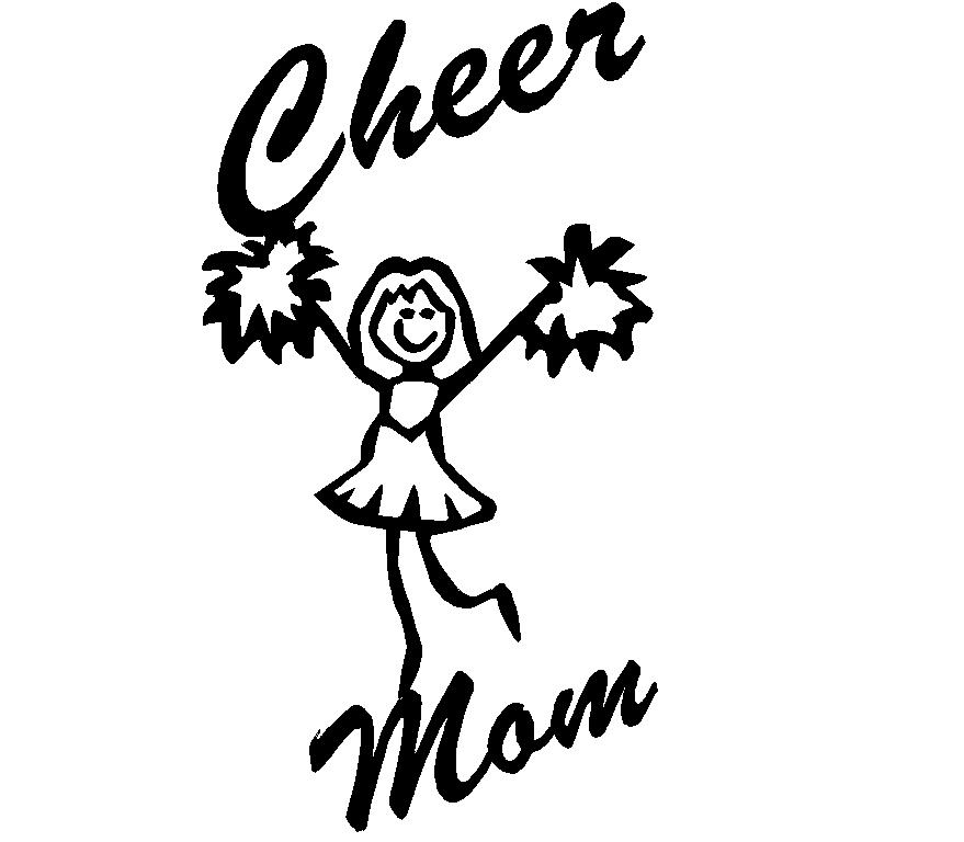 Cheer mom Adhesive Vinyl Decal, sport decals, spirit decals, sport 