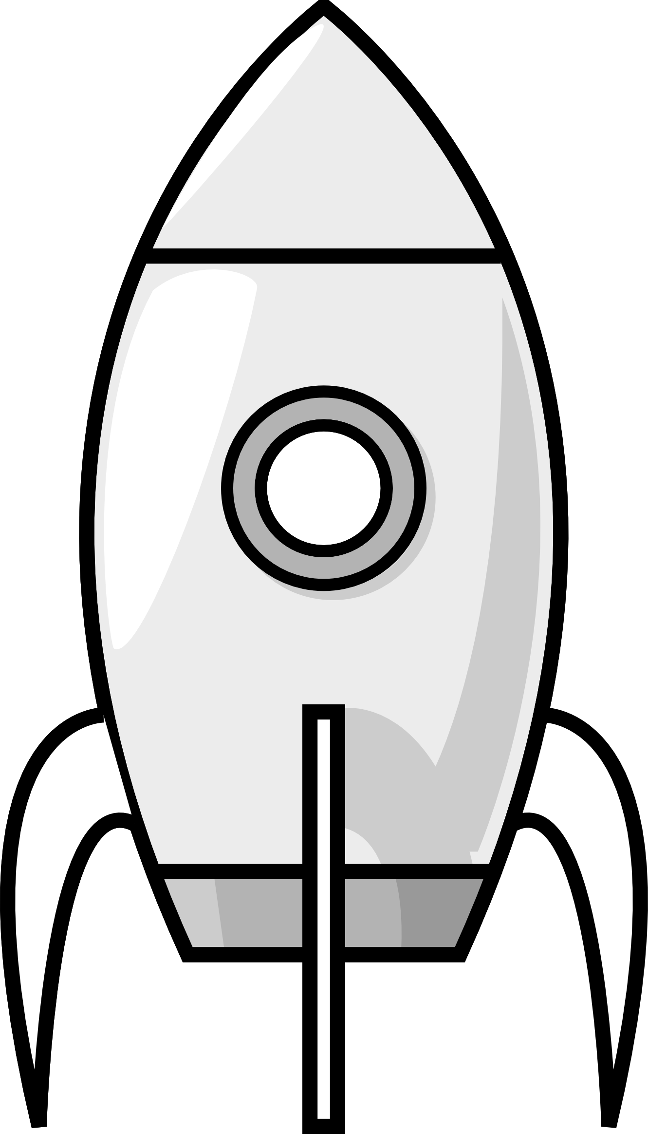 Pix For  Rocket Ship Cartoon Black And White