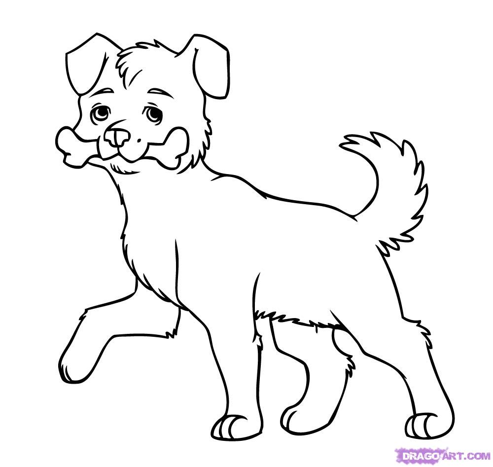 Free Simple Line Drawing Of A Dog, Download Free Clip Art