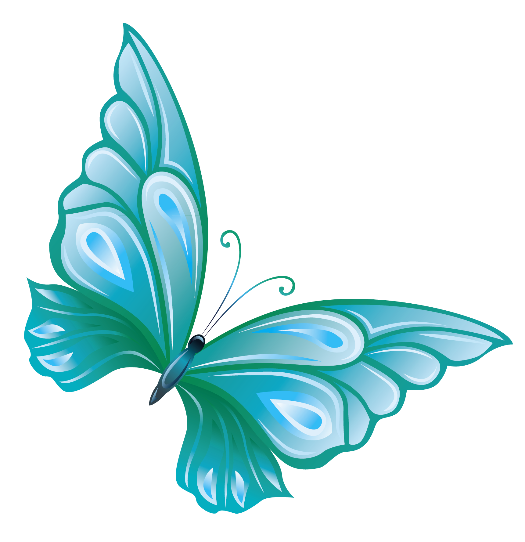 Light Blue Butterfly Clipart | Clipart library - Free Clipart Images