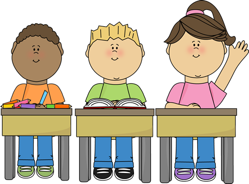 students in classroom clipart