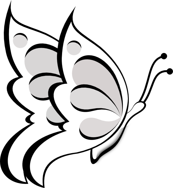 Blank Butterfly clip art - vector clip art online, royalty free 