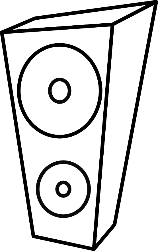 lemmling speaker black white line art artist hunky dory SVG 