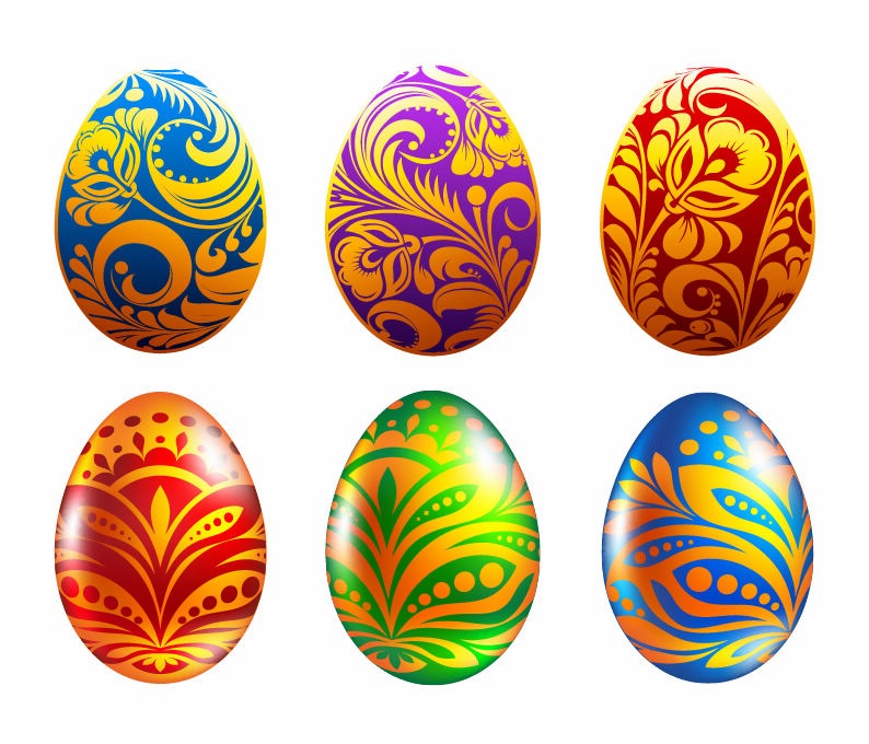 Set of Easter Eggs Vector Illustration | Free Vector Graphics 