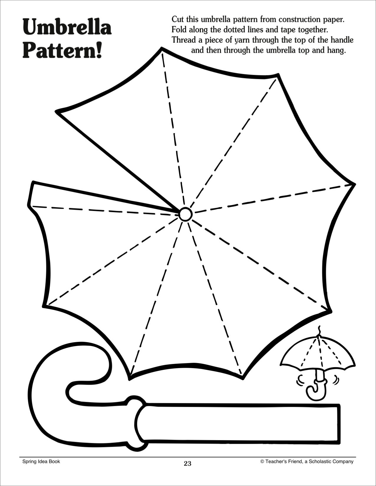 umbrella craft printable - Clip Art Library