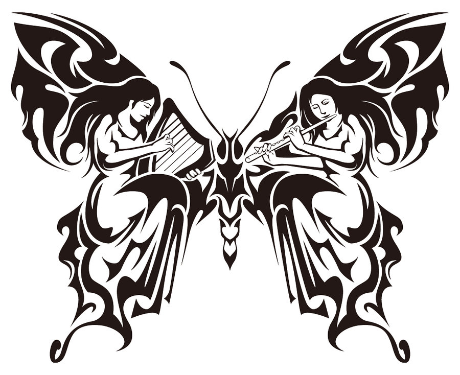 Tribal Butterflies Drawings - Gallery