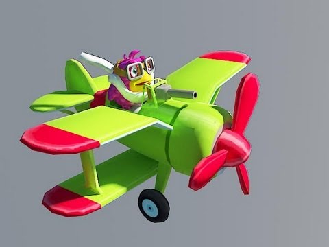 Cartoon airplane in 3D - YouTube