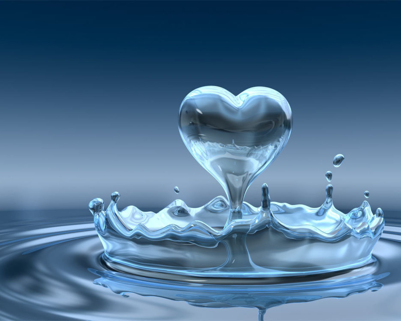 Valentine Day Heart Water Drop Wallpaper - 1280x1024 iWallHD 