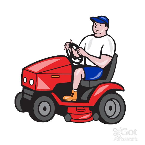 free cartoon lawn mower clipart - photo #7