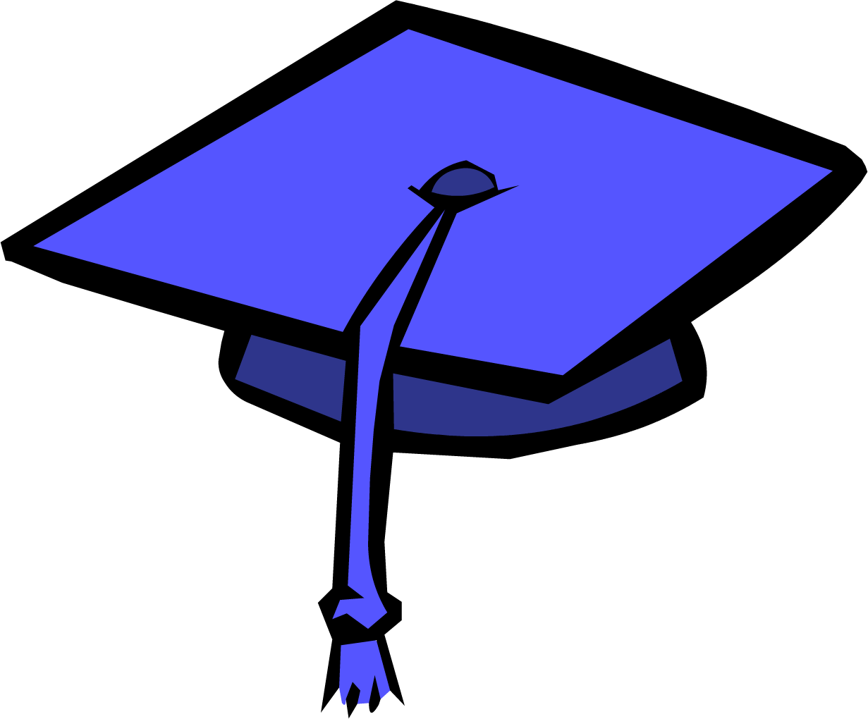 graduation hat blue