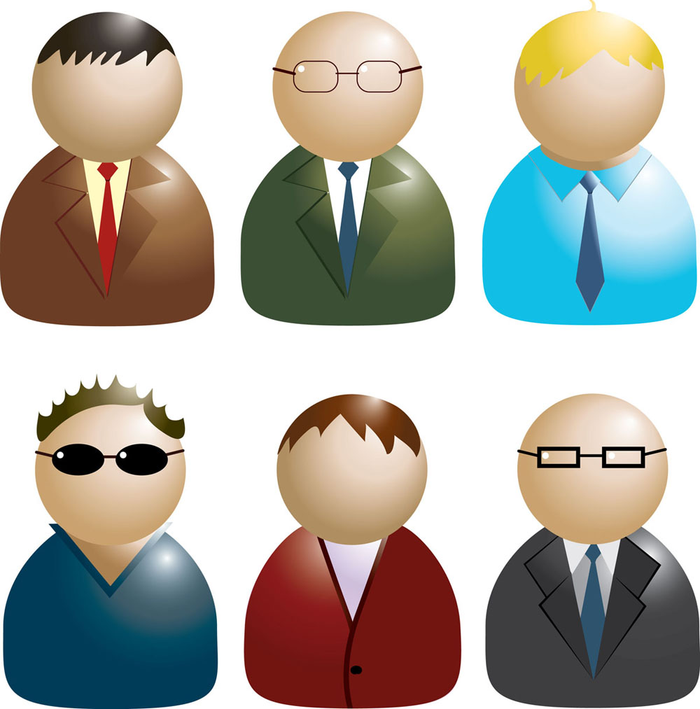 Business people icon 02 vector Free Vector 