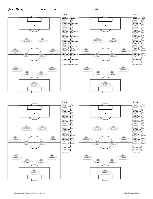 Soccer Roster Template for Excel